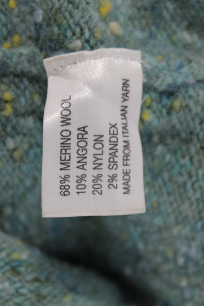 Cullen Womens Pullover Blue Cowl Neck Long Sleeve Solid Acrylic Size S