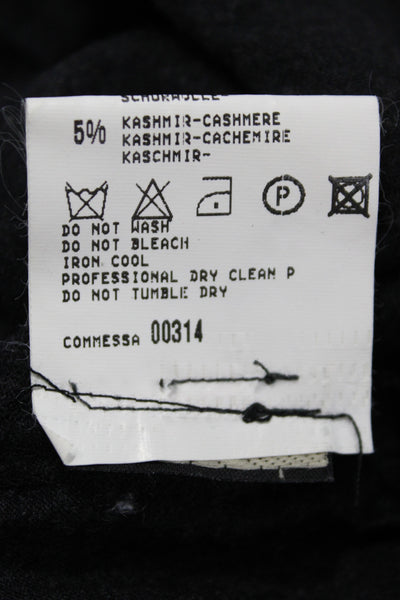 Marithe & Francois Girbaud Women Tunic Gray V-Neck Longsleeve Wool Size 44