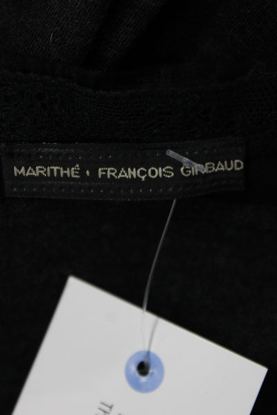 Marithe & Francois Girbaud Women Tunic Gray V-Neck Longsleeve Wool Size 44