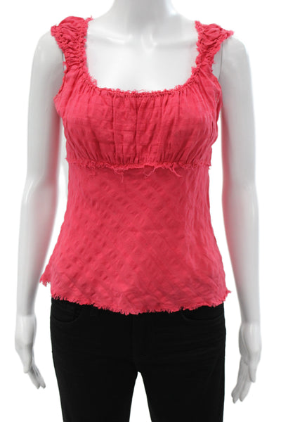 Margaret OLeary Women Camisole Pink Scoop Neck Sleeveless Bohemian Size S