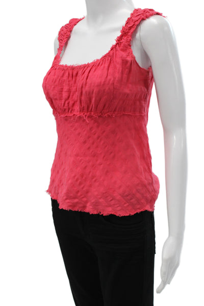 Margaret OLeary Women Camisole Pink Scoop Neck Sleeveless Bohemian Size S