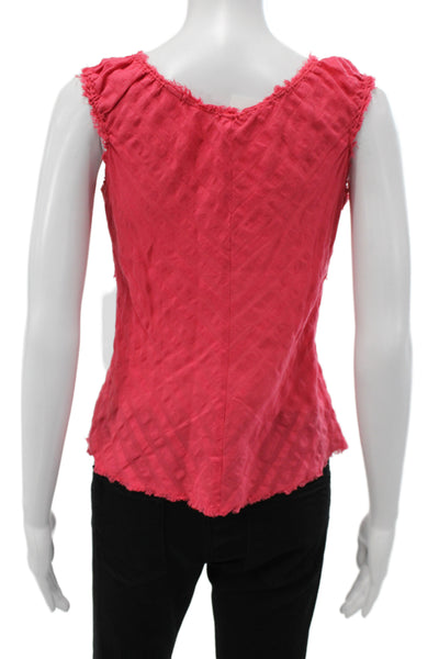 Margaret OLeary Women Camisole Pink Scoop Neck Sleeveless Bohemian Size S
