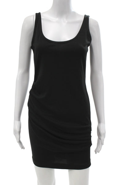 Elie Tahari Womens Black Cotton Tank Dress Scoop Neck Mini Size S