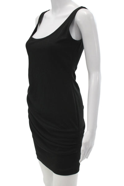 Elie Tahari Womens Black Cotton Tank Dress Scoop Neck Mini Size S