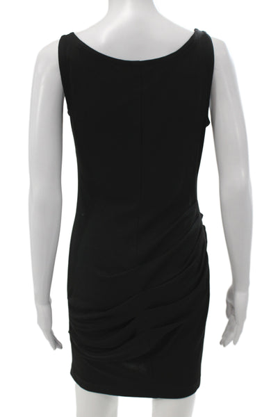 Elie Tahari Womens Black Cotton Tank Dress Scoop Neck Mini Size S