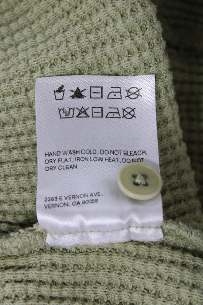 Reformation Womens Sweat Shorts Green 100% Cotton Button Size S