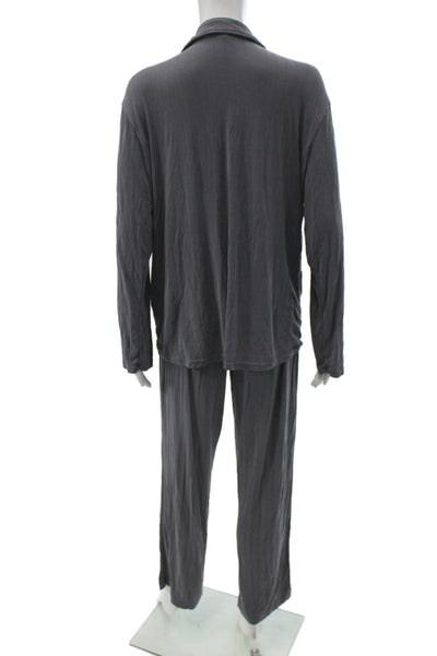 Cindigindi Women Loungewear Set Gray Polka Dot Tencel Modal Long Sleeve Size XS