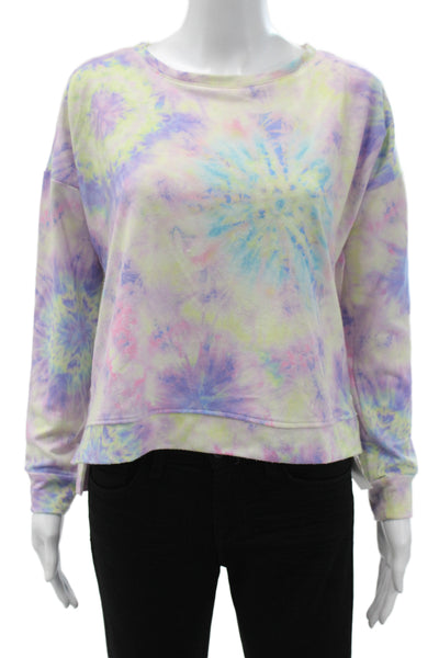 ONZIE Womens Sweatshirt Multicolor Tie Dye Batik Pullover Long Sleeve Size S