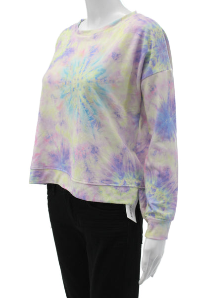 ONZIE Womens Sweatshirt Multicolor Tie Dye Batik Pullover Long Sleeve Size S