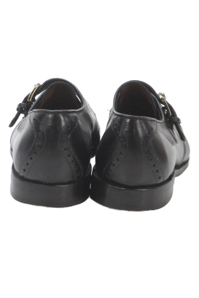 Allen Edmonds  Mens Leather Slip On Buckle Loafer Shoes Black Size 11