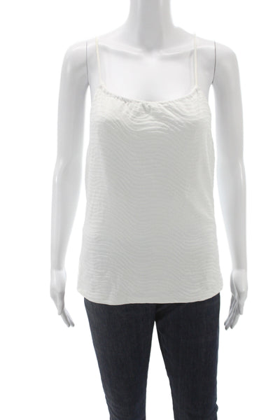 J. Mclaughlin Womens Camisole White Scoop Neck Tie Sleeveless Size S