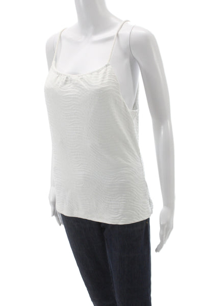 J. Mclaughlin Womens Camisole White Scoop Neck Tie Sleeveless Size S