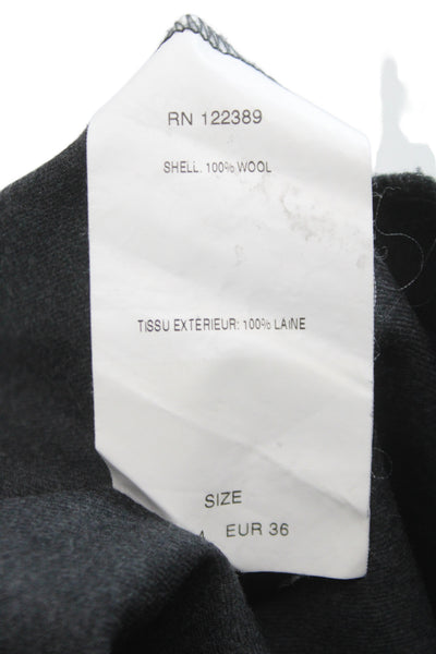 The Row Women Shift Wool Gray Midi Dress Sleeveless Round Neck Size S