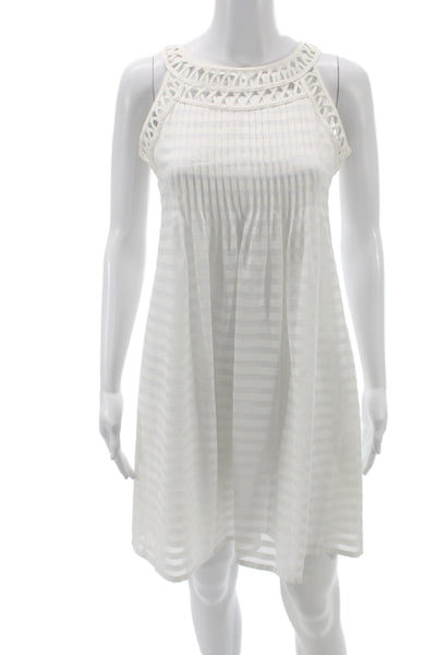 Cynthia Cynthia Steffe Womens Shift Dress White Striped Size 4