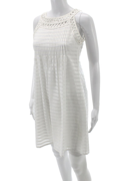 Cynthia Cynthia Steffe Womens Shift Dress White Striped Size 4