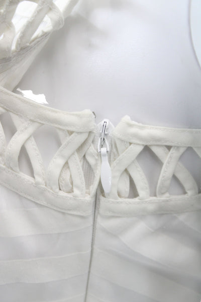 Cynthia Cynthia Steffe Womens Shift Dress White Striped Size 4