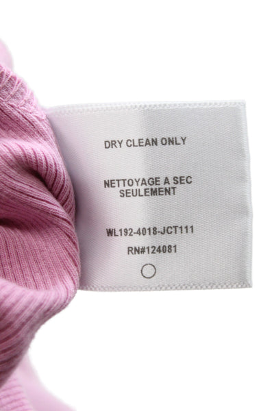 Proenza Schouler White Label Women Pink Tie Dye Long Sleeve T-Shirt Size XS