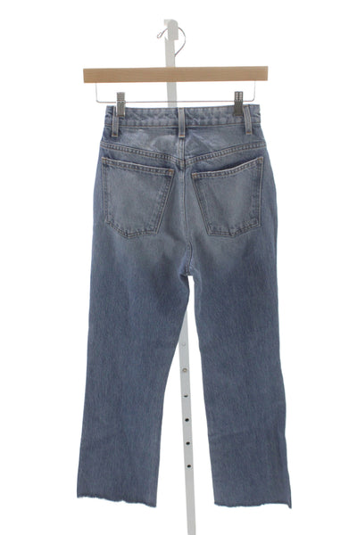 Khaite Womens Straight Blue Jeans 100% Cotton High Rise Size 24
