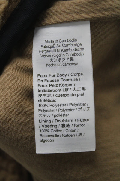 J Crew Womens Basic Jacket Brown Button Long Sleeve Polyester Size XS
