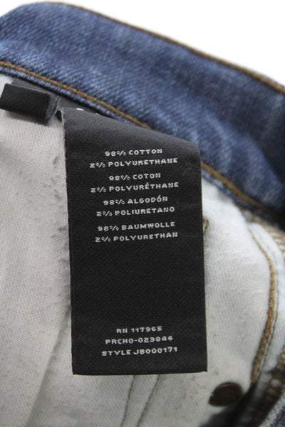 J Brand Mens Straight Jeans Blue Cotton Mid Rise 29 Inseam Size 31