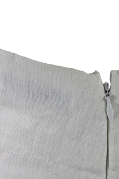 Faithfull The Brand Women Cropped Linen Pants White Size 2