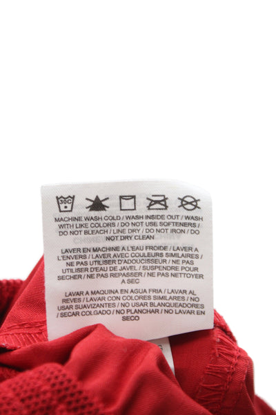 Nike Mens Red Athletic Shorts Drawstring 93% Polyester Size L