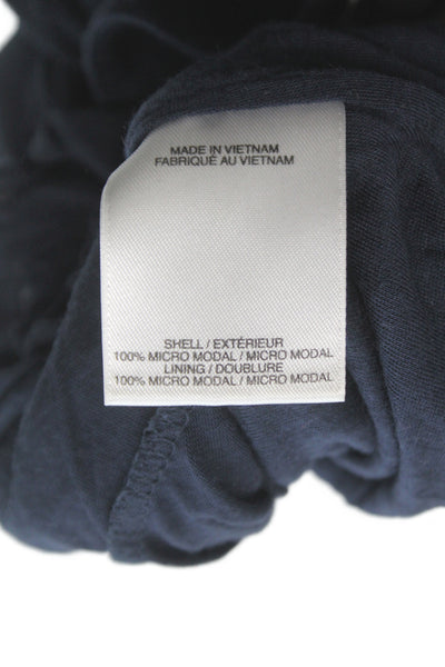 Helmut Lang Womens Blue Micro Modal Wrap Midi Skirt Size S
