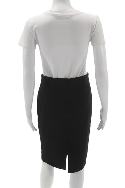 Elizabeth and James Womens Black Embellished Pencil Skirt Knee-Length Size 4