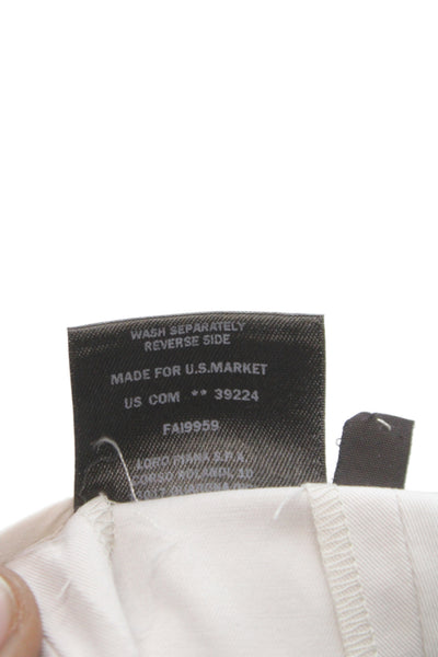 Loro Piana Womens Beige Dress Pants Button Cotton Size 44