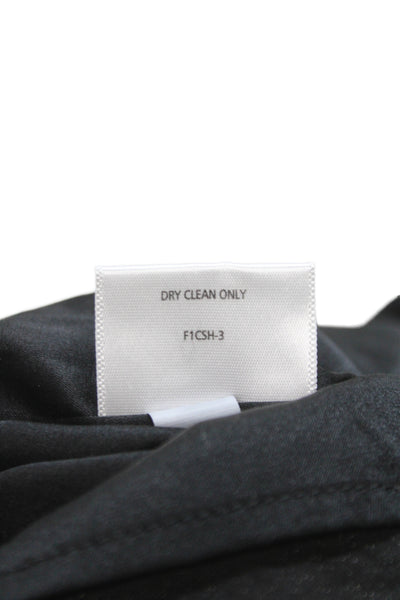 Eileen Fisher Women Sheath Dress Black Cotton Scoop Neck Knee Length Size 6