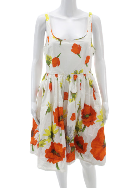 Moulinette Soeurs Anthropologie Women Fit & Flare Floral Cotton Dress Size 10