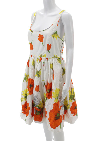 Moulinette Soeurs Anthropologie Women Fit & Flare Floral Cotton Dress Size 10