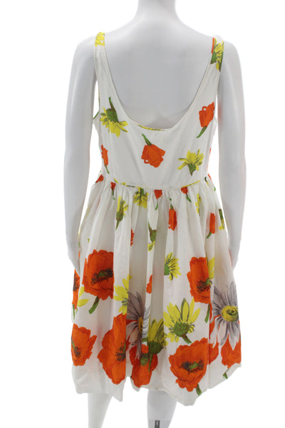 Moulinette Soeurs Anthropologie Women Fit & Flare Floral Cotton Dress Size 10