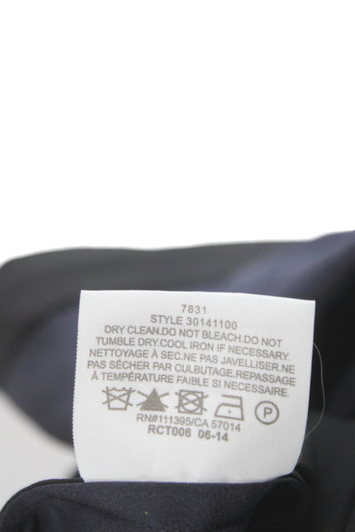 Tory Burch Women Black Silk Tunic Blouse Long Sleeve Round Neck Size 8
