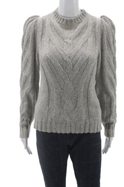 La Vie Womens Pullover Sweater Gray Crew Neck Long Sleeve Size L