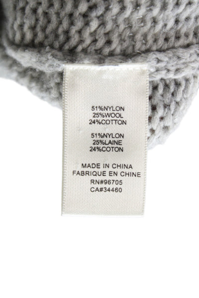 La Vie Womens Pullover Sweater Gray Crew Neck Long Sleeve Size L