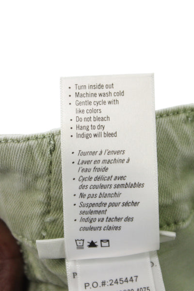 Paige Womens Green Jogger Pants High Rise Button Fly Size 30