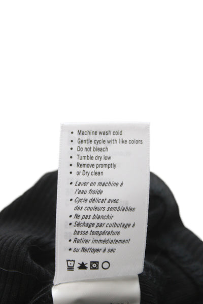 Paige Womens Black Modal Turtleneck Long Sleeve Basic Blouse Size S