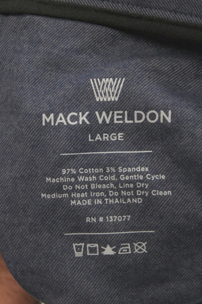 Mack Weldon Mens Jogger Pants Blue Cotton Size L