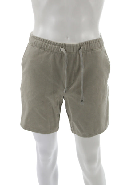 Zara Mens Chino Shorts Beige Drawstring Casual Size M
