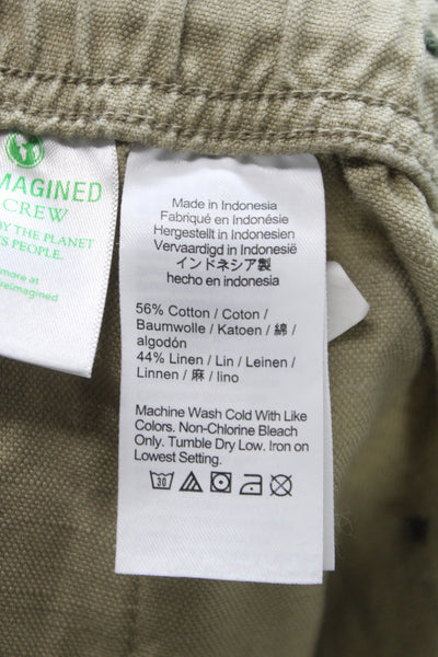 J Crew Mens Chino Pants Beige Cotton Button Closure Size S