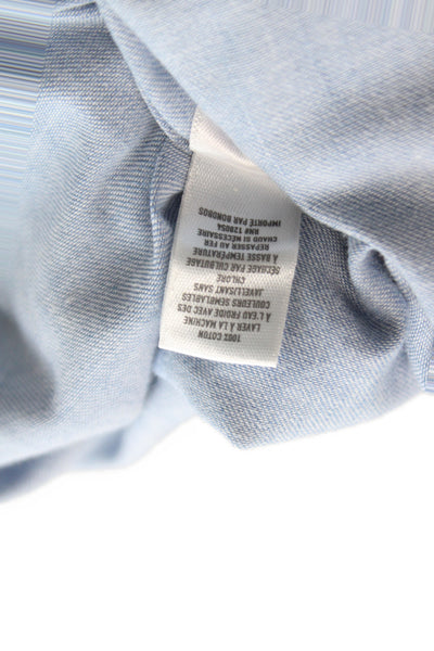 Bonobos Mens Cotton Collared Long Sleeve Button-Down Shirt Blue Size L