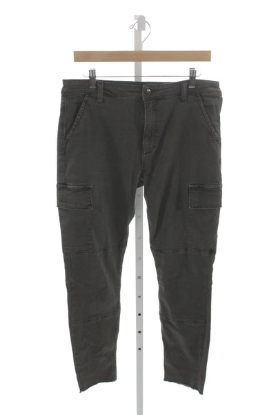 Joes Womens Gray Cargo Pants High Rise Button 55% Cotton Size 31