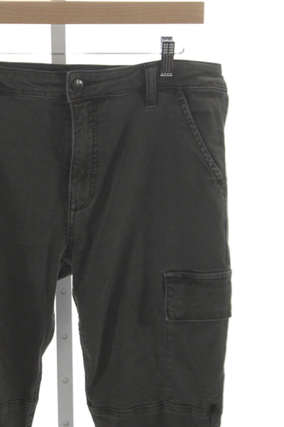 Joes Womens Gray Cargo Pants High Rise Button 55% Cotton Size 31