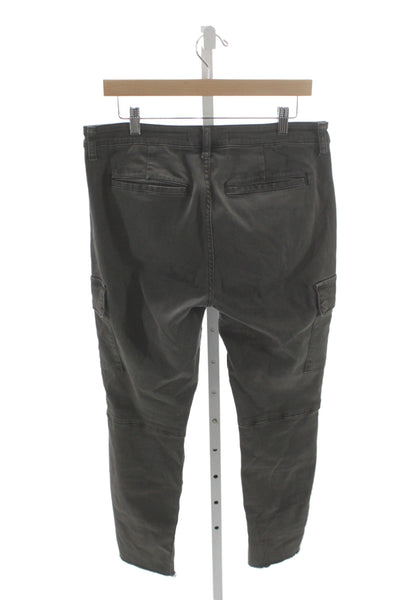Joes Womens Gray Cargo Pants High Rise Button 55% Cotton Size 31