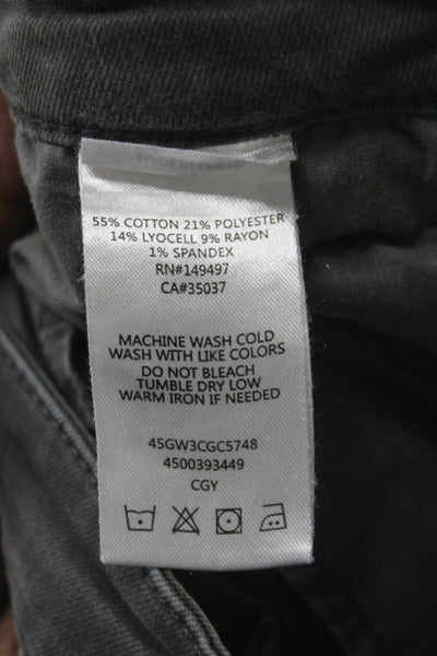 Joes Womens Gray Cargo Pants High Rise Button 55% Cotton Size 31