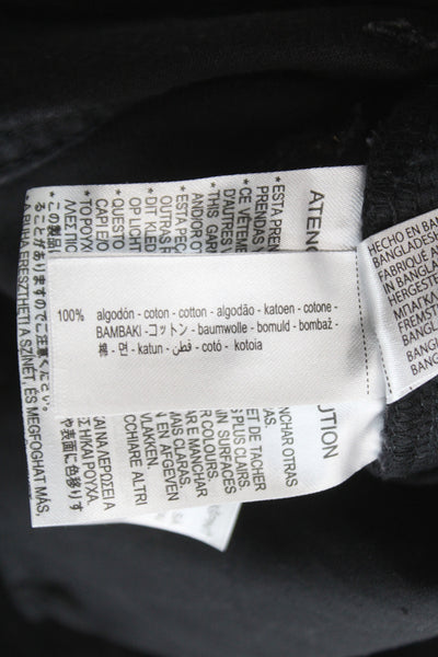 Bershka Mens Wide Leg High Rise Black Cotton Jeans Size 30