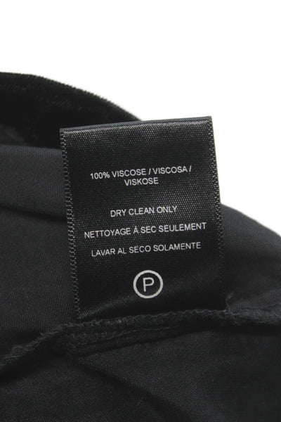 Velvet by Graham & Spencer Women Black V-Neck Short Sleeve Blouse Size L