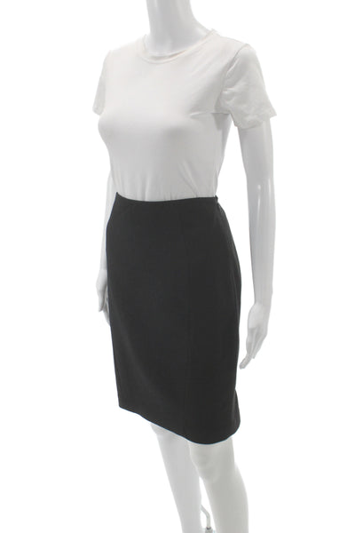 Tahari Women Straight Pencil Mini Skirt Black Polyester Zip Size 10