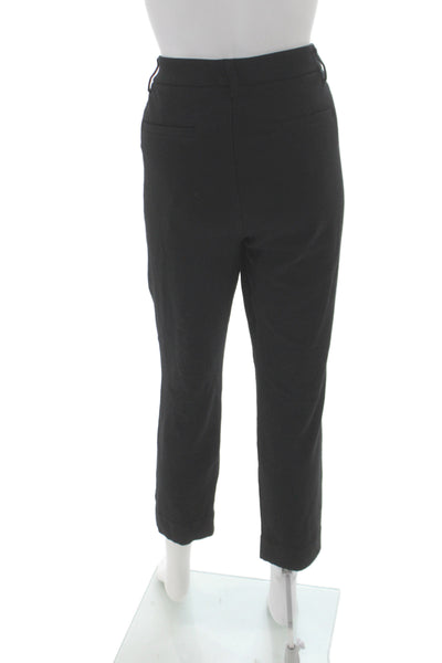 Cabi Women Ankle Pants Black Rayon Button Solid Classic Size 8